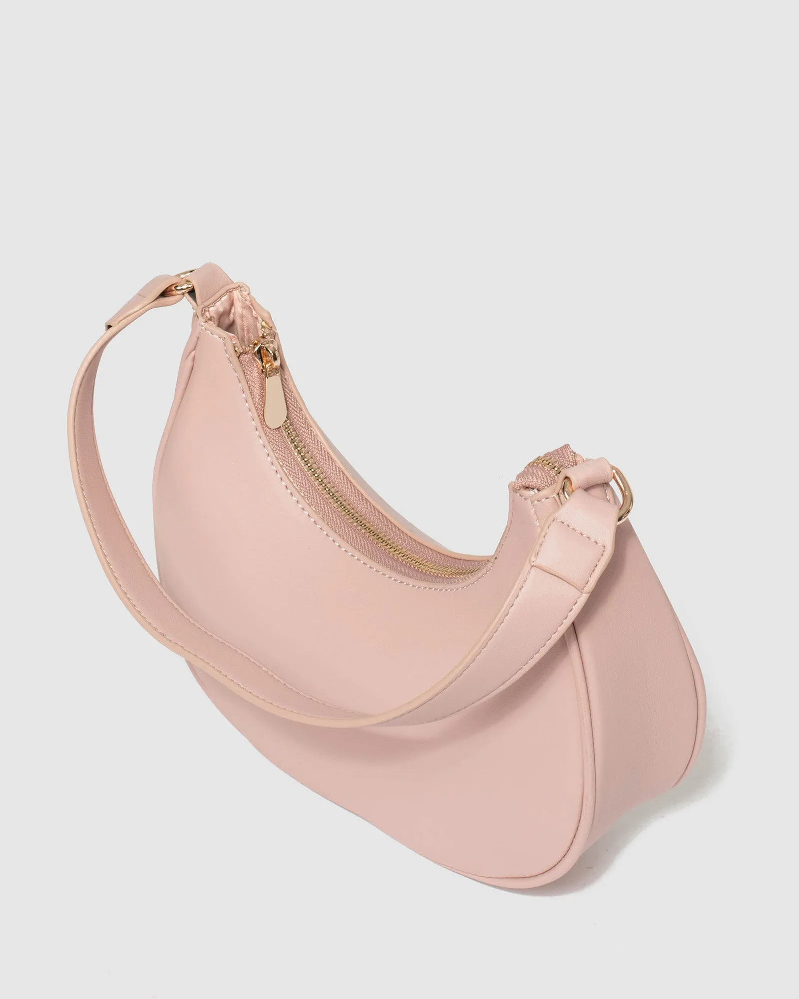 Pink Jasmin Crescent Bag