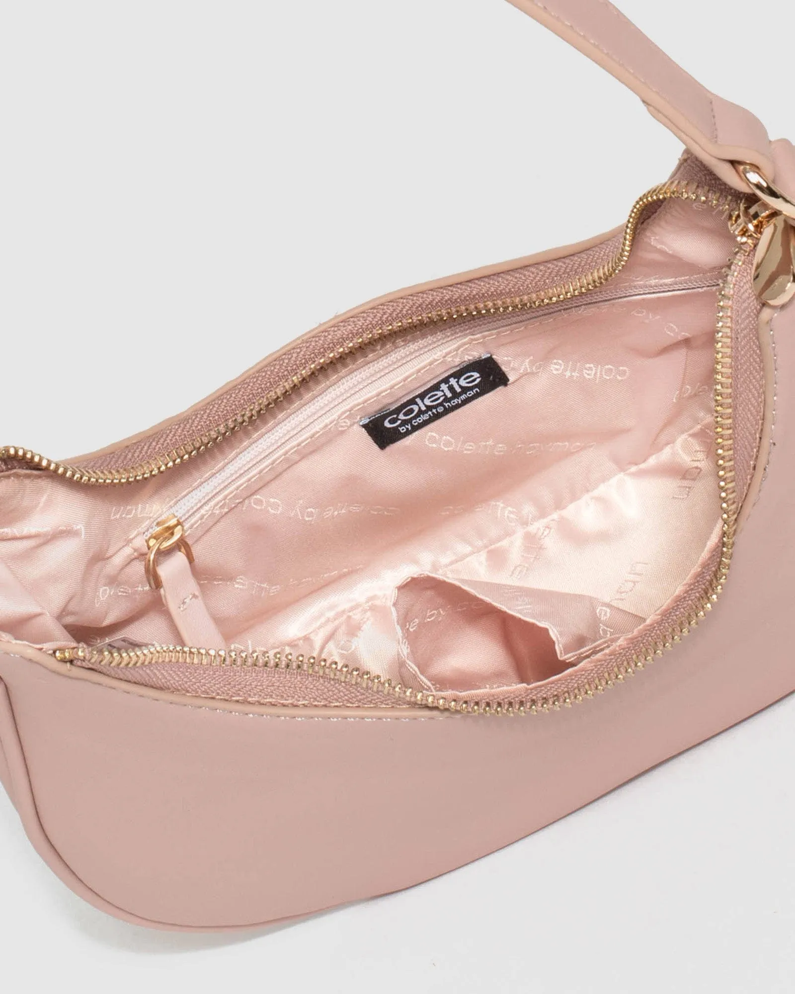 Pink Jasmin Crescent Bag