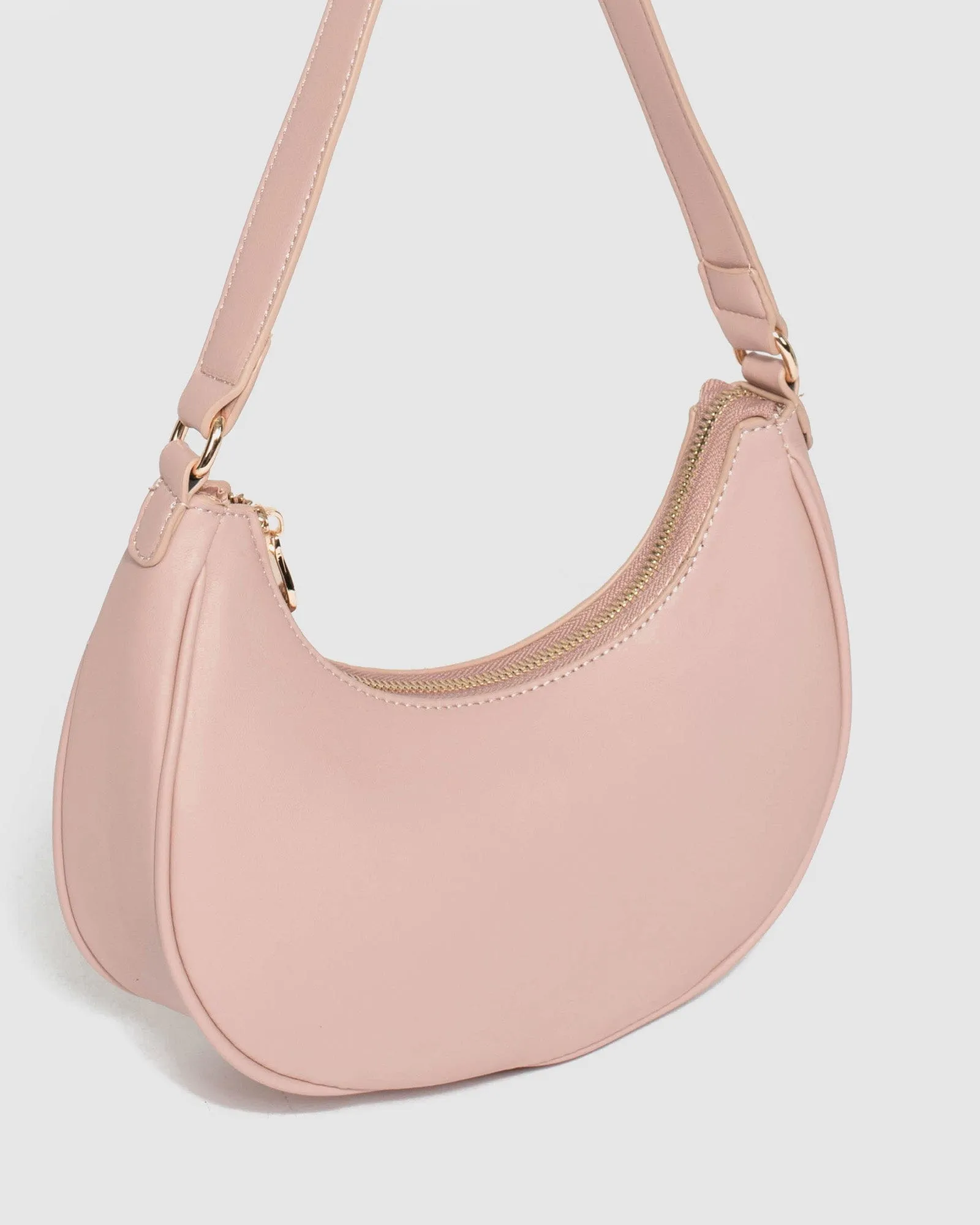 Pink Jasmin Crescent Bag