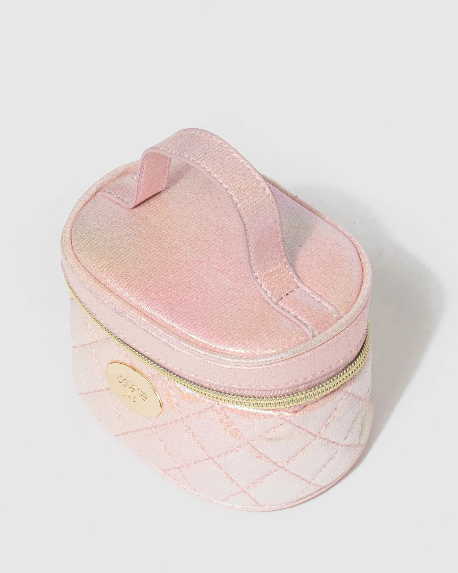 Pink Kids Quilted Cosmetic Case