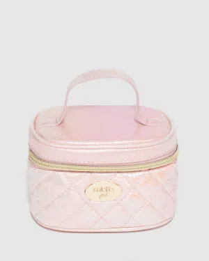 Pink Kids Quilted Cosmetic Case