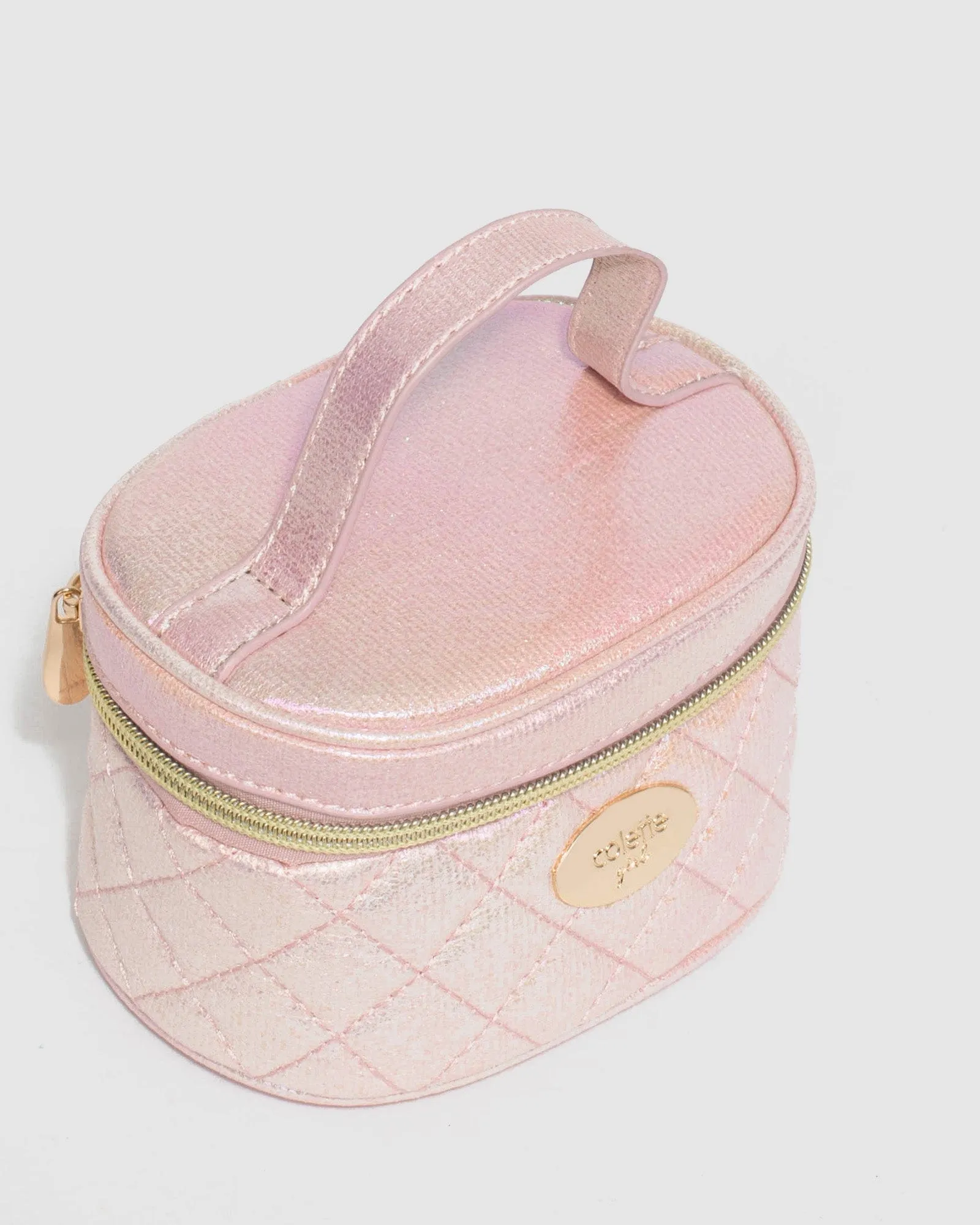 Pink Kids Quilted Cosmetic Case