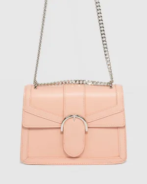 Pink Small Panel Crossbody Bag