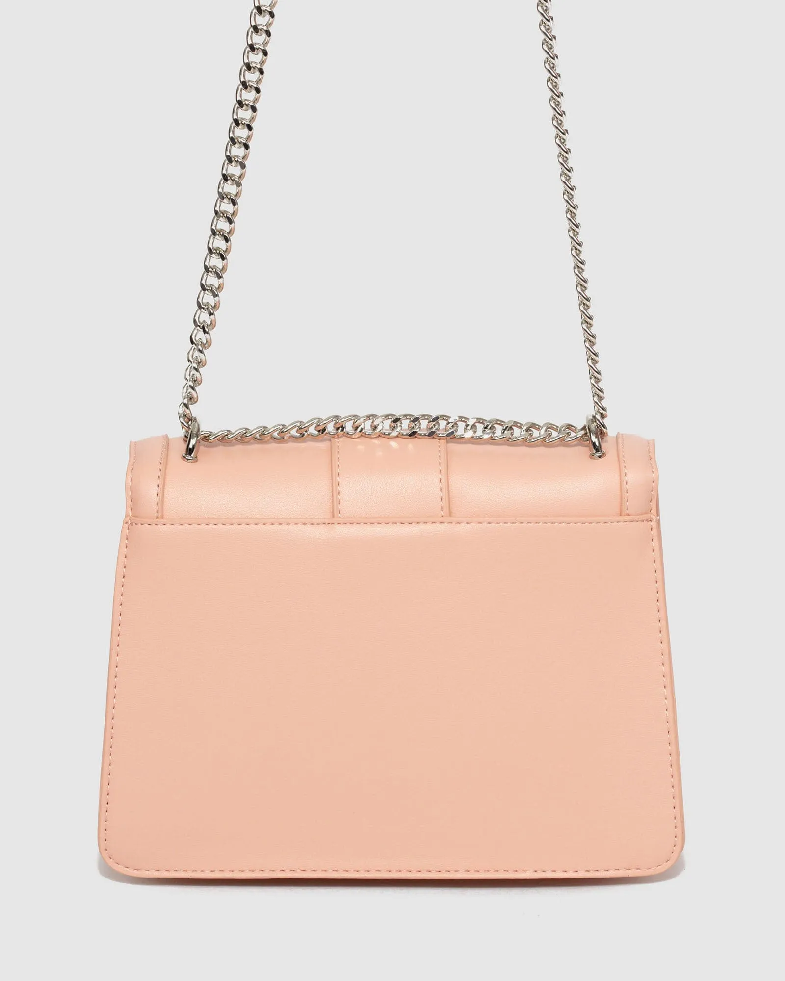 Pink Small Panel Crossbody Bag