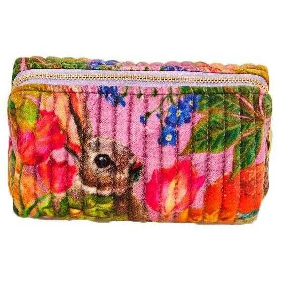 Powder Whimsical Woodland Small Quilted Vanity Bag - Lilac