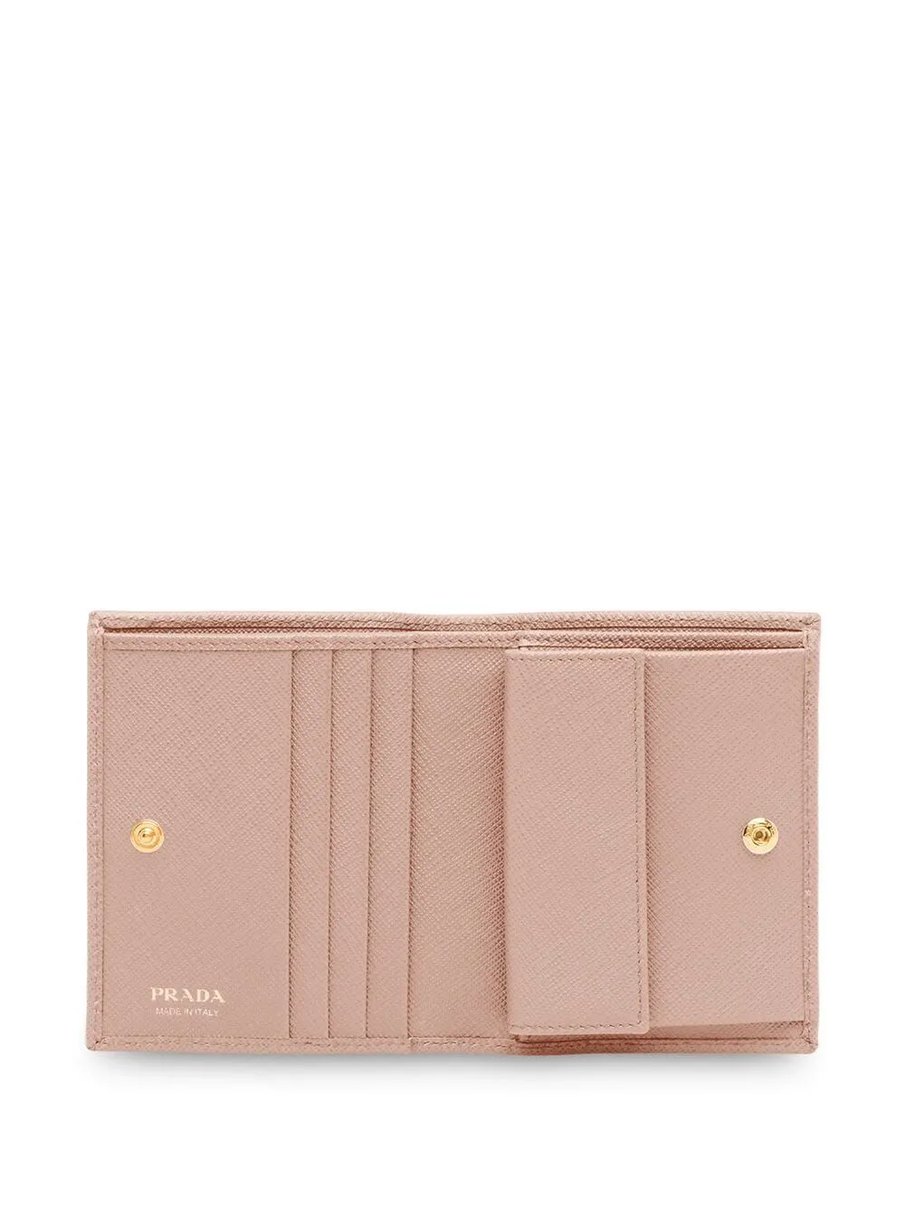 PRADA Mini Leather Wallet with Button Closure