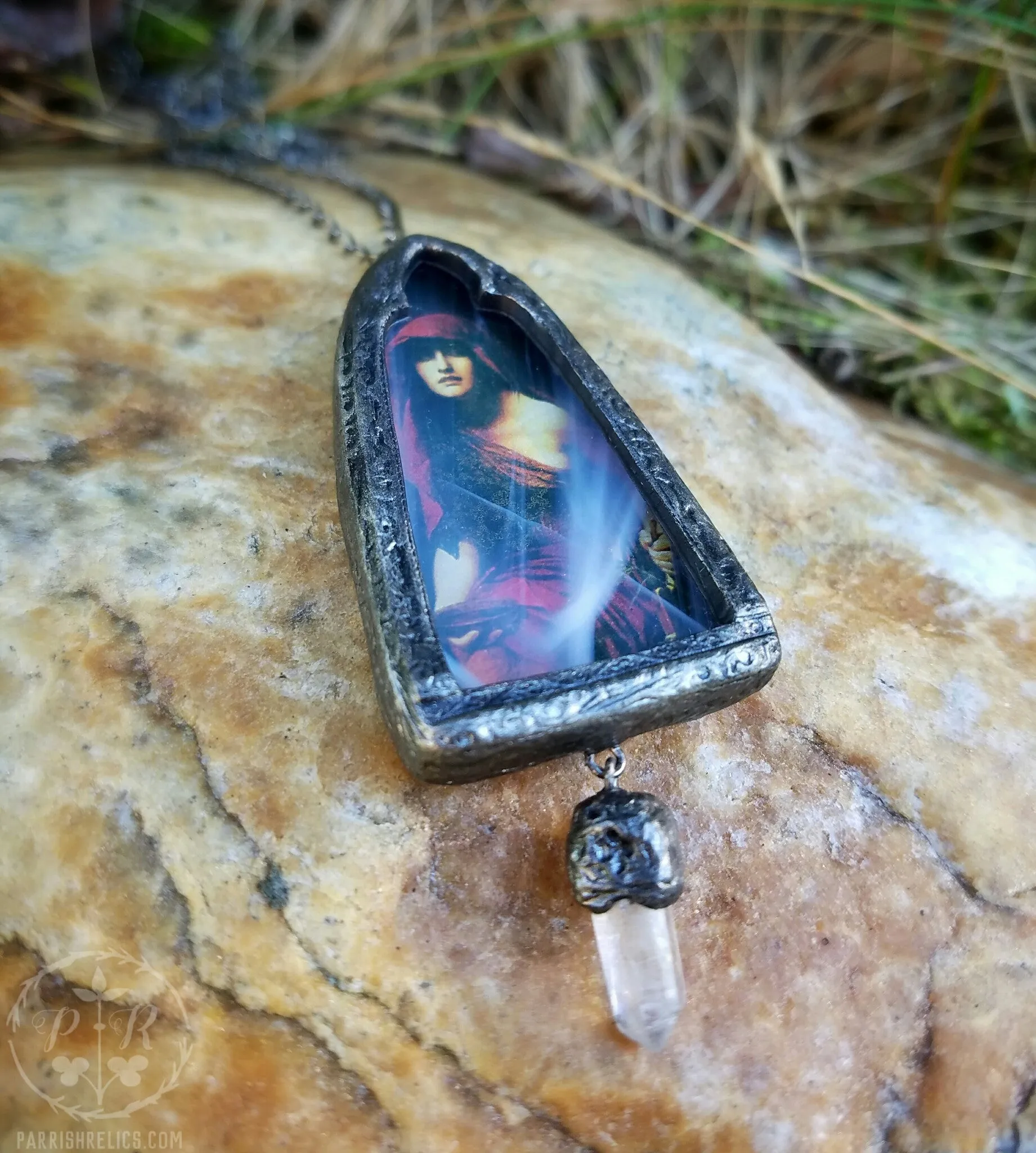 Priestess of Delphi ~ Quartz Crystal Amulet Necklace