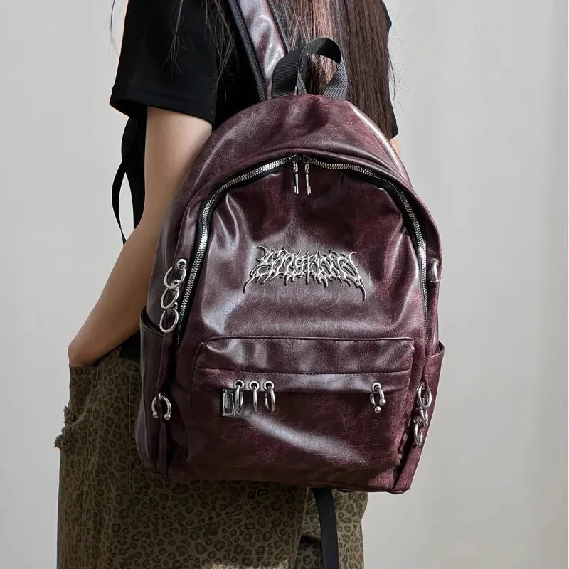 Punk Gothic Backpack Y2k Aesthetic Trendy & Vintage
