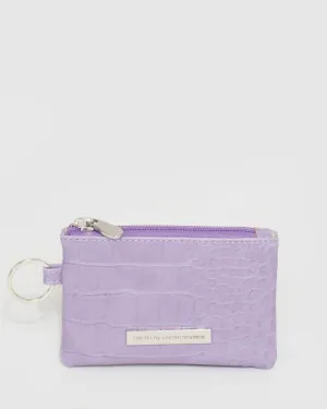 Purple Keyring Purse