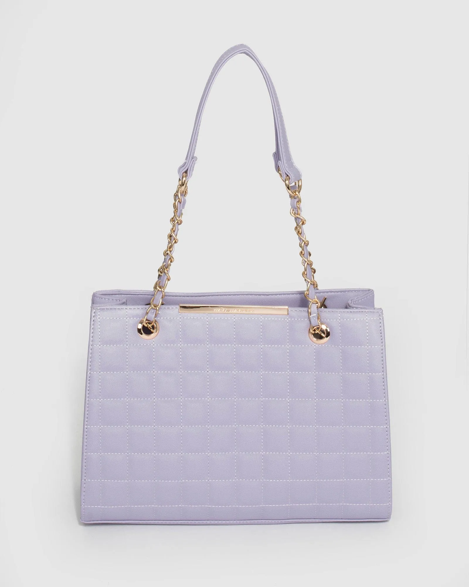 Purple Megan Cube Quilt Tote Bag