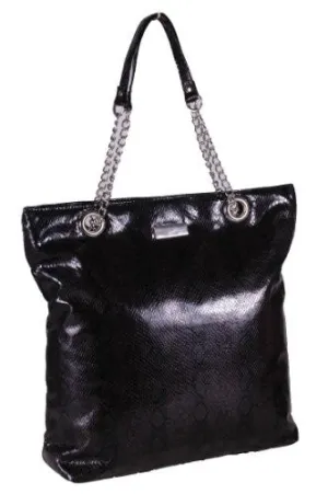 Python Snake Embossed Faux Leather Shoulder Bag