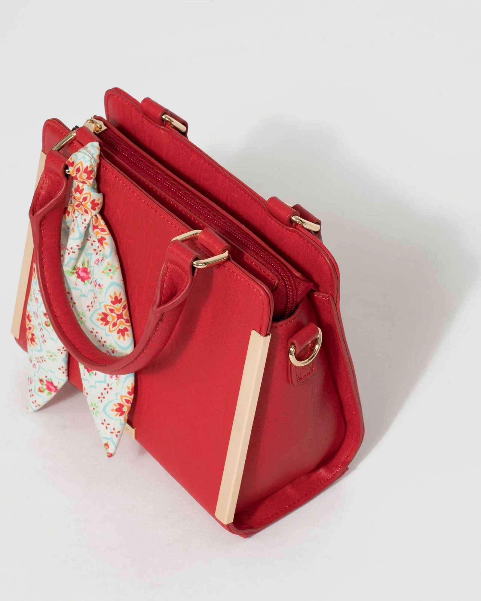 Red Sia Scarf Mini Tote Bag