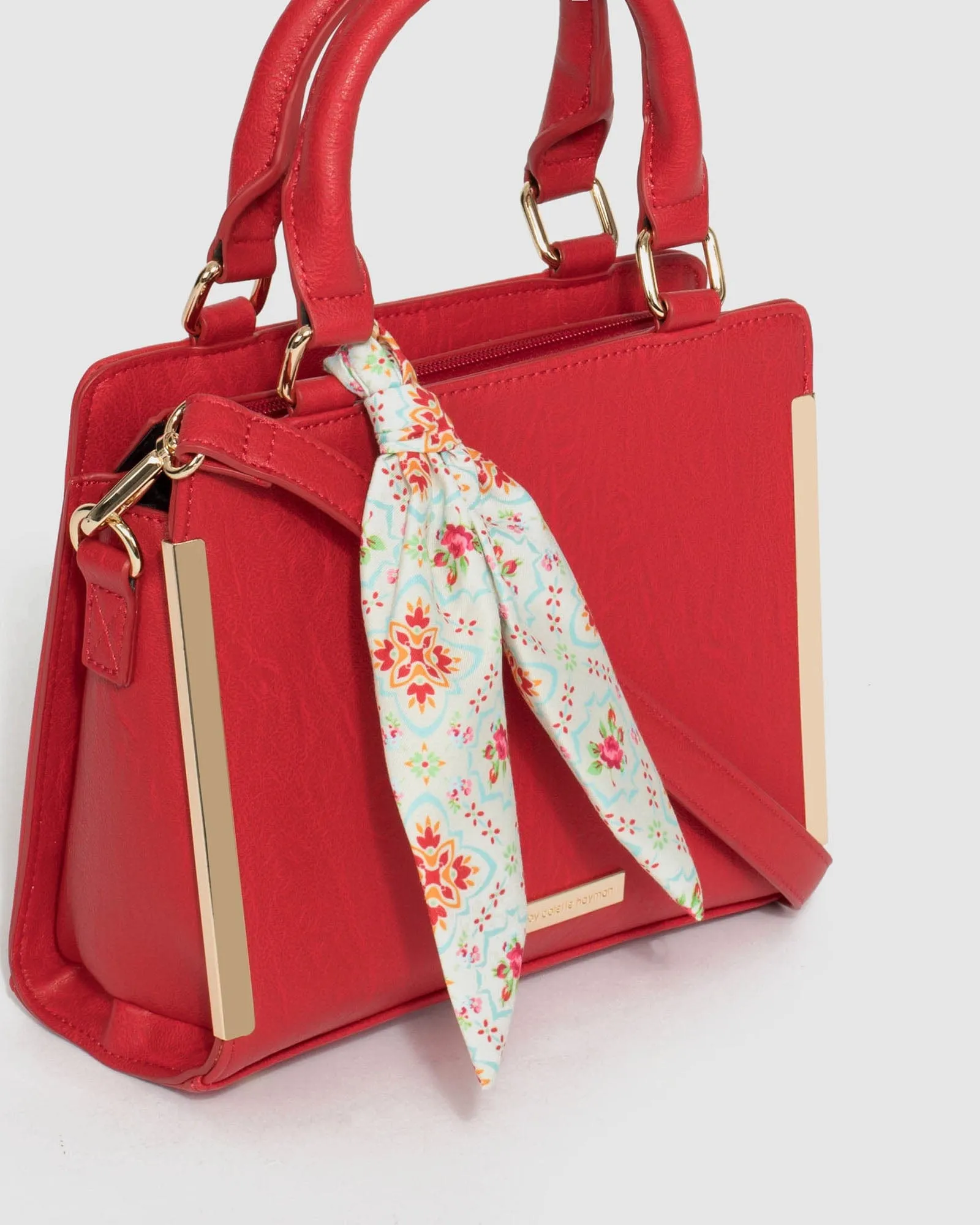Red Sia Scarf Mini Tote Bag