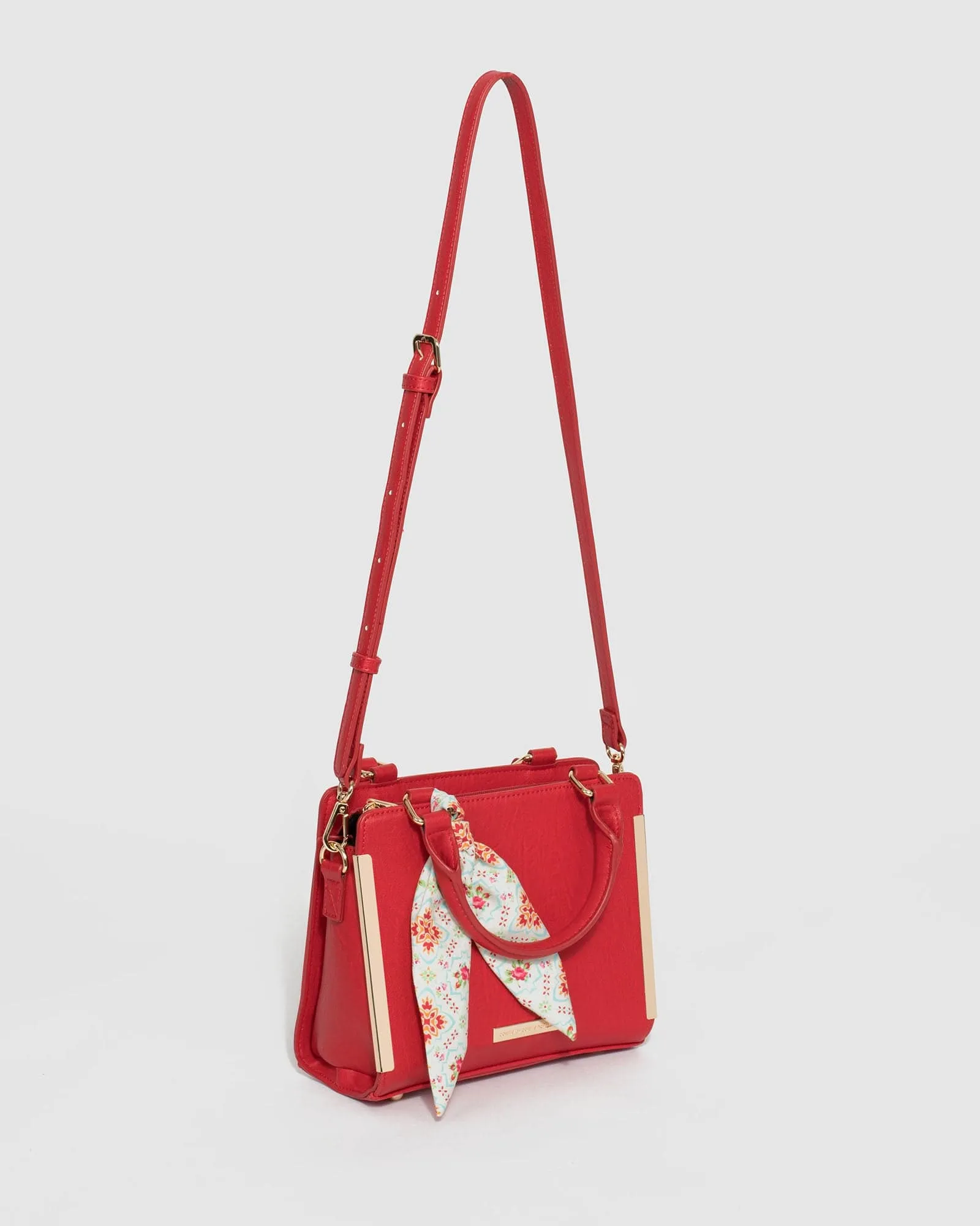 Red Sia Scarf Mini Tote Bag