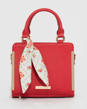 Red Sia Scarf Mini Tote Bag
