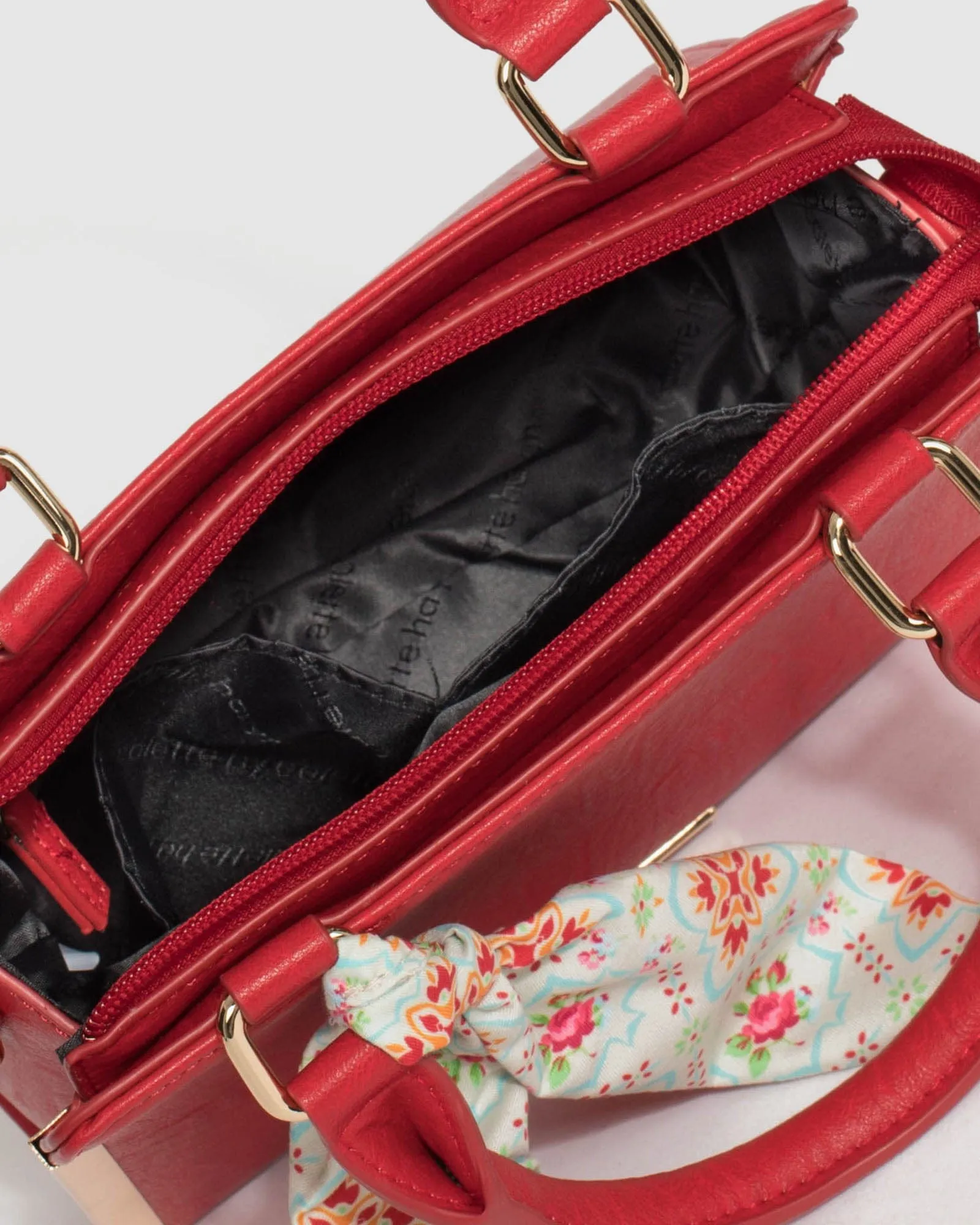 Red Sia Scarf Mini Tote Bag