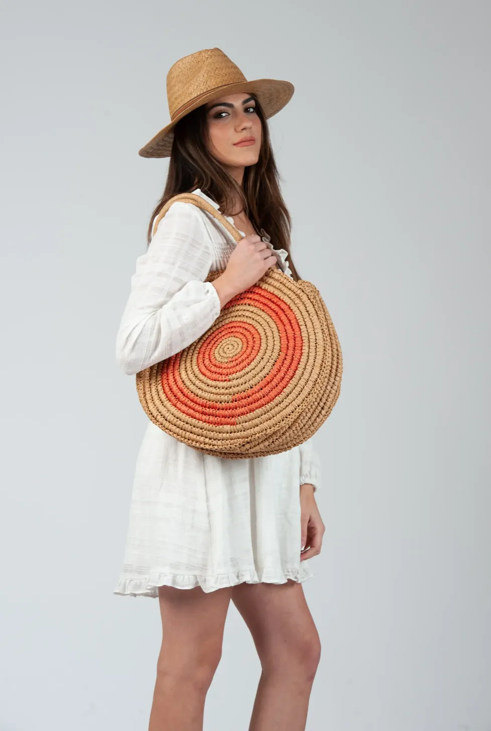 Round Raffia Bag