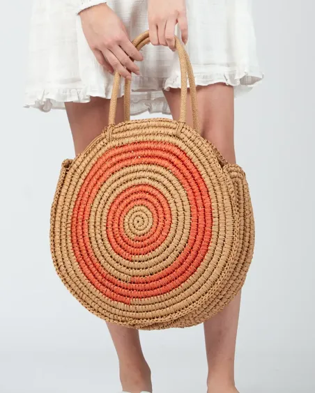 Round Raffia Bag