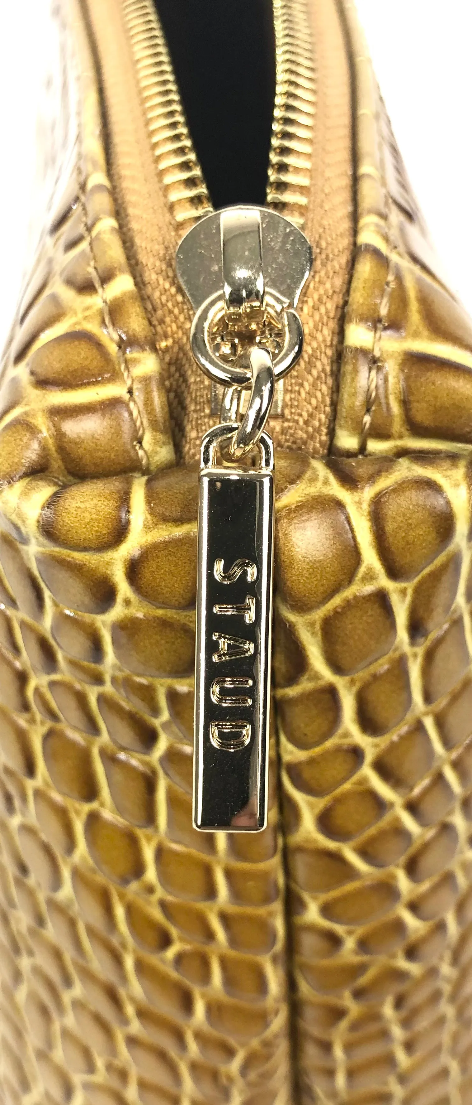 Shirley Clear Tan Croc Embossed Handbag