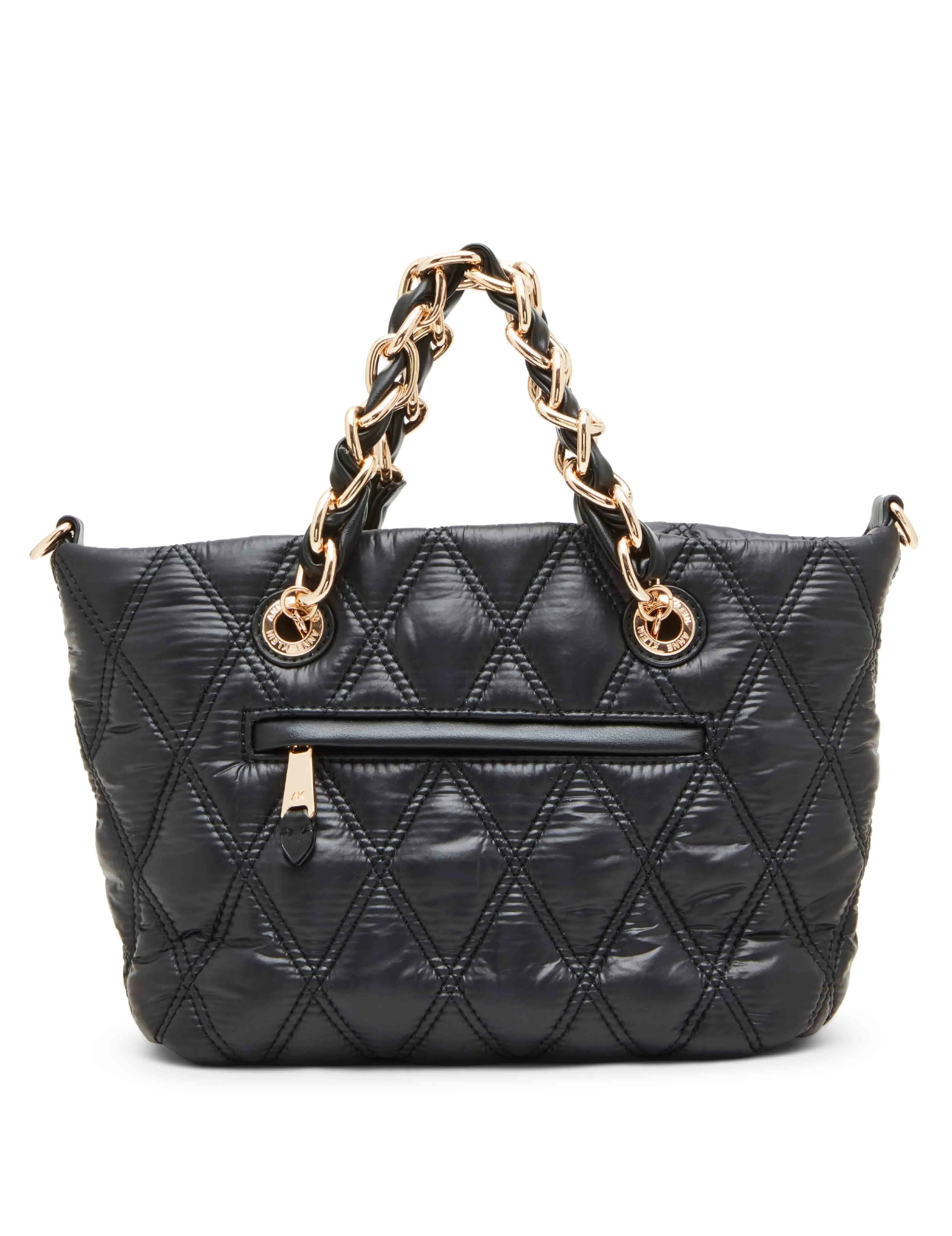 Small Quilt Nylon Tote & Detachable Strap