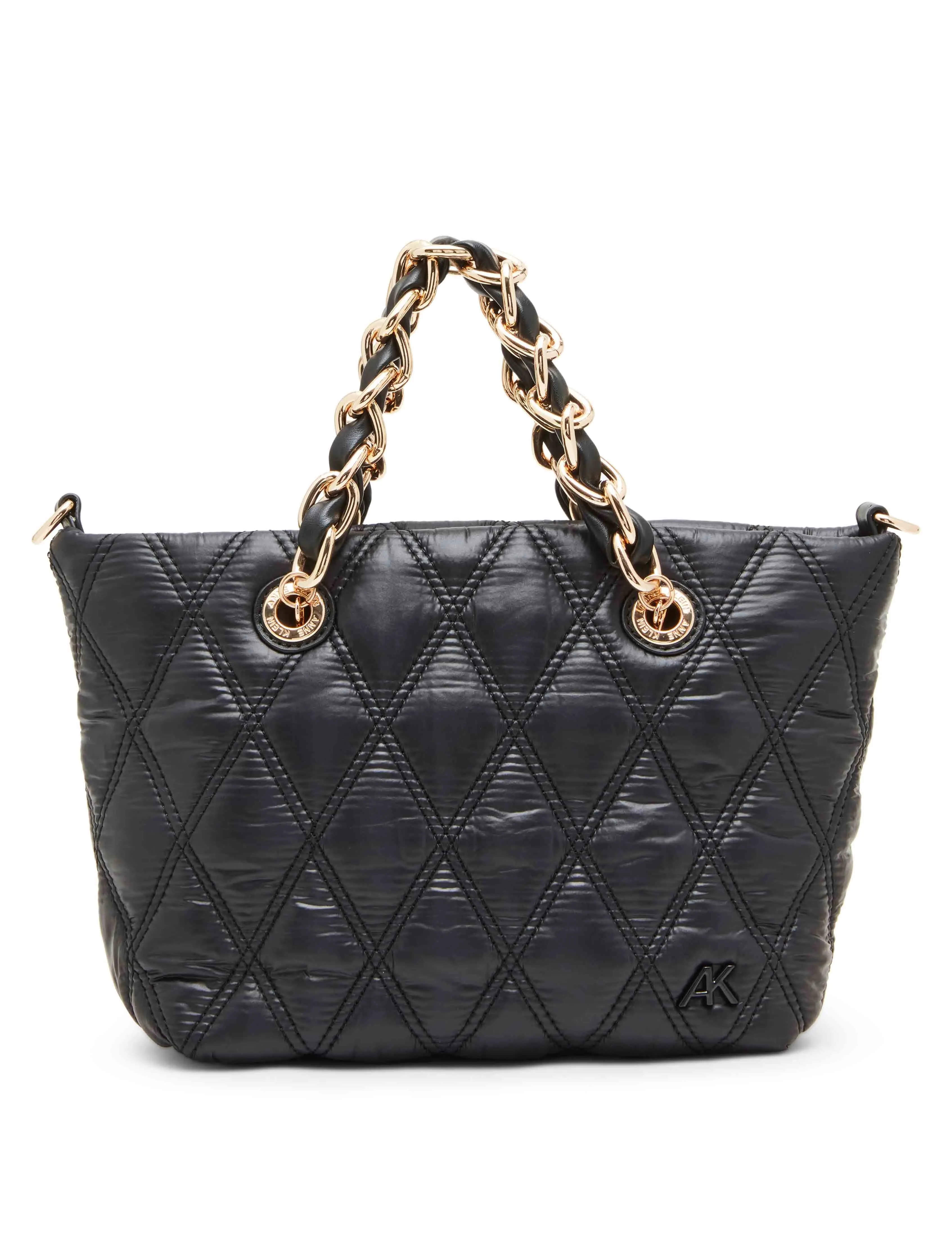 Small Quilt Nylon Tote & Detachable Strap