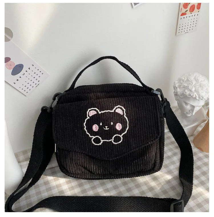Sohiwoo Preppy Aesthetic Zipper Bag