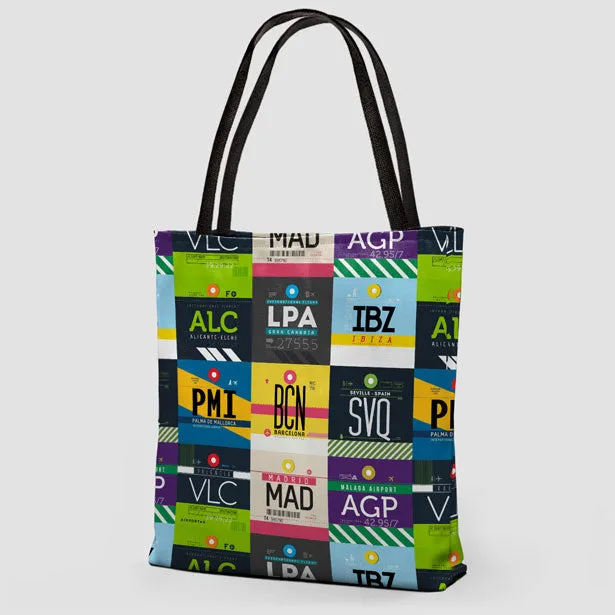 Spanish Airports - Tote Bag