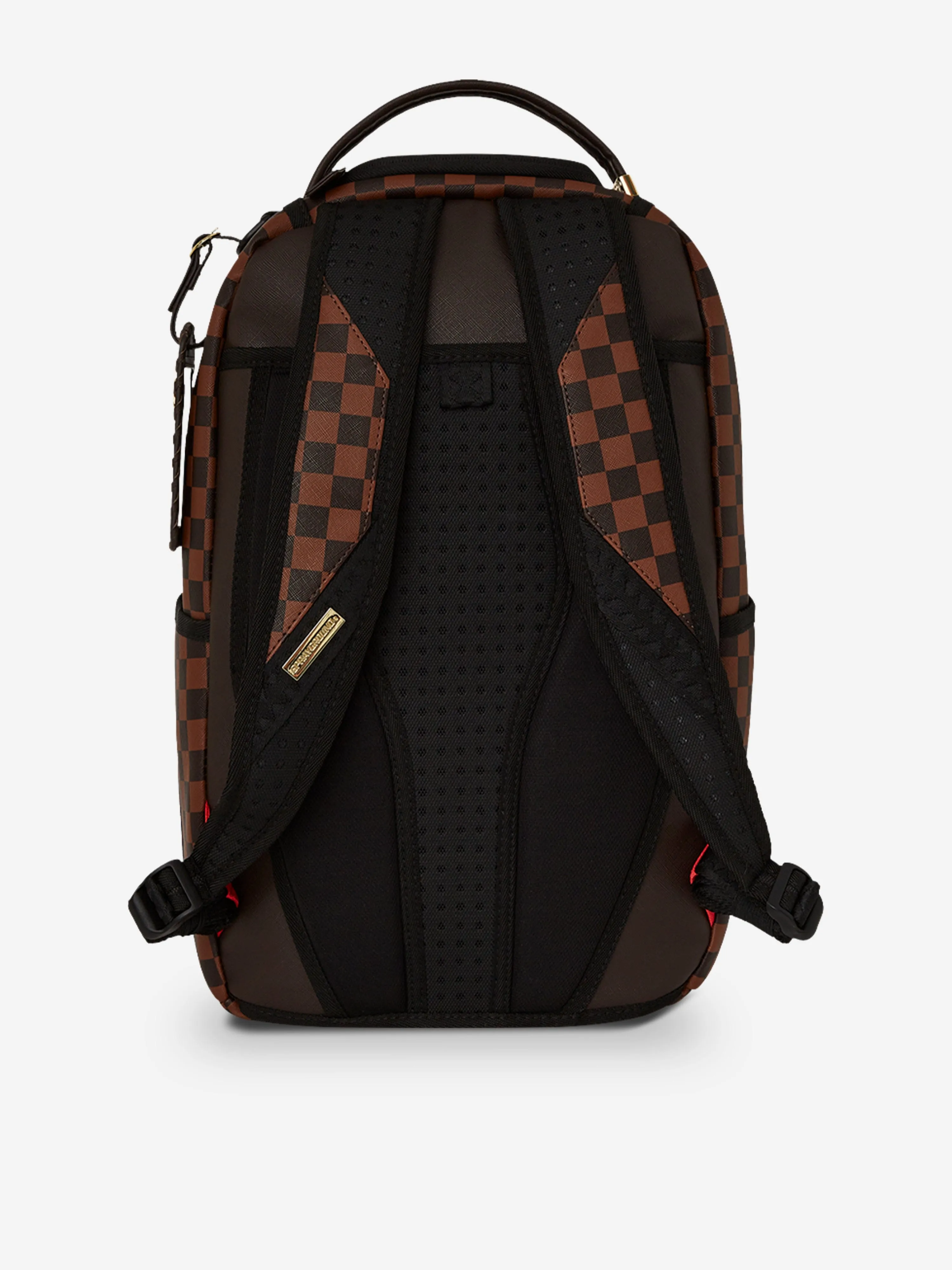 Sprayground Kids Core Embossed Check DLXSV Backpack in Brown (45.72 cm)