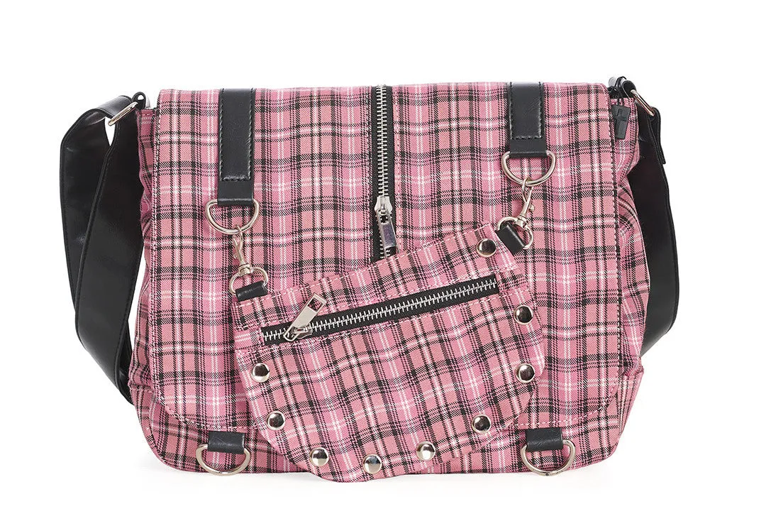 Tartan Twice The Action Banned Apparel Small Messenger Bag