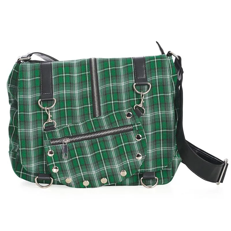 Tartan Twice The Action Banned Apparel Small Messenger Bag