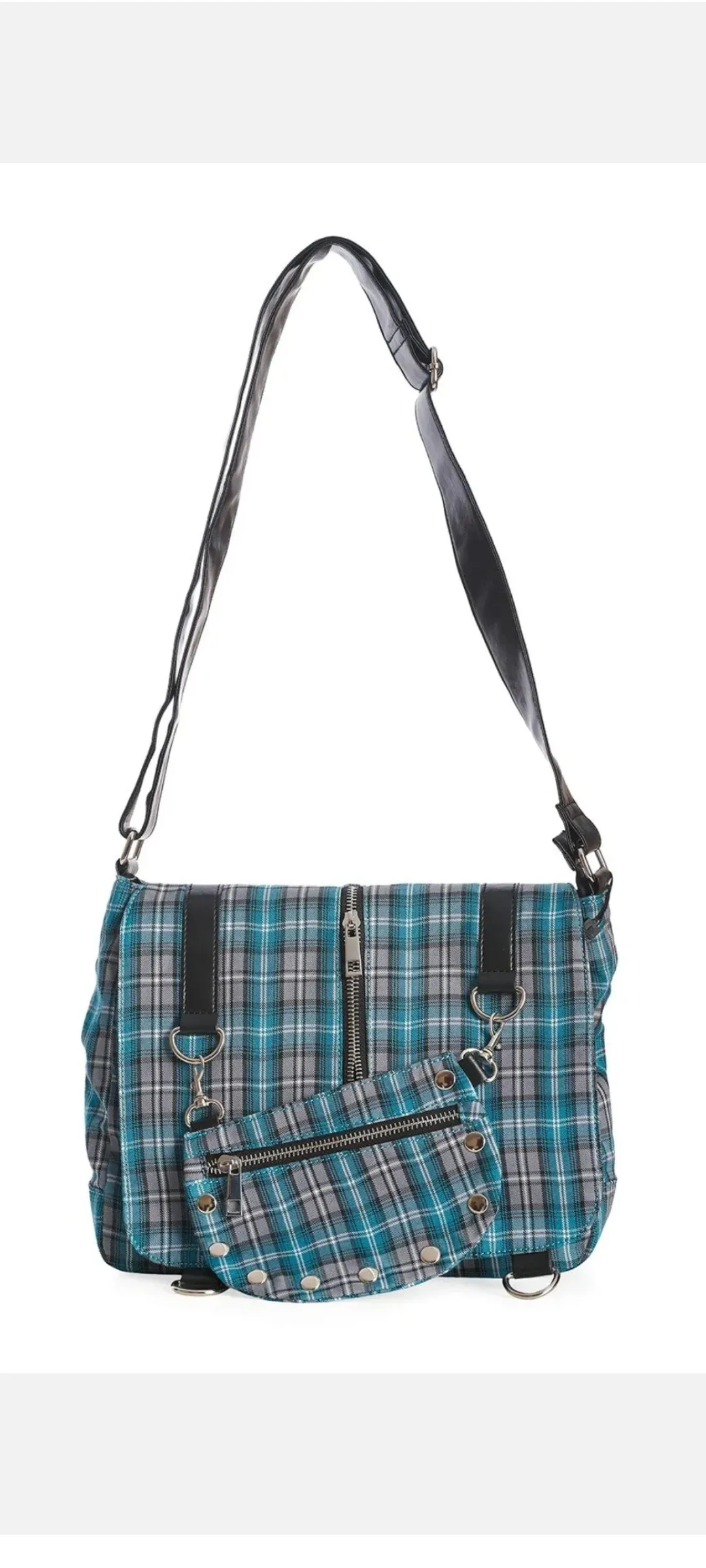 Tartan Twice The Action Banned Apparel Small Messenger Bag