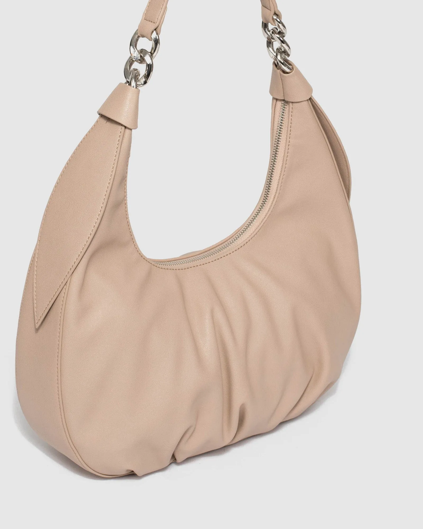 Taupe Becky Large Knot Shoulder Bag