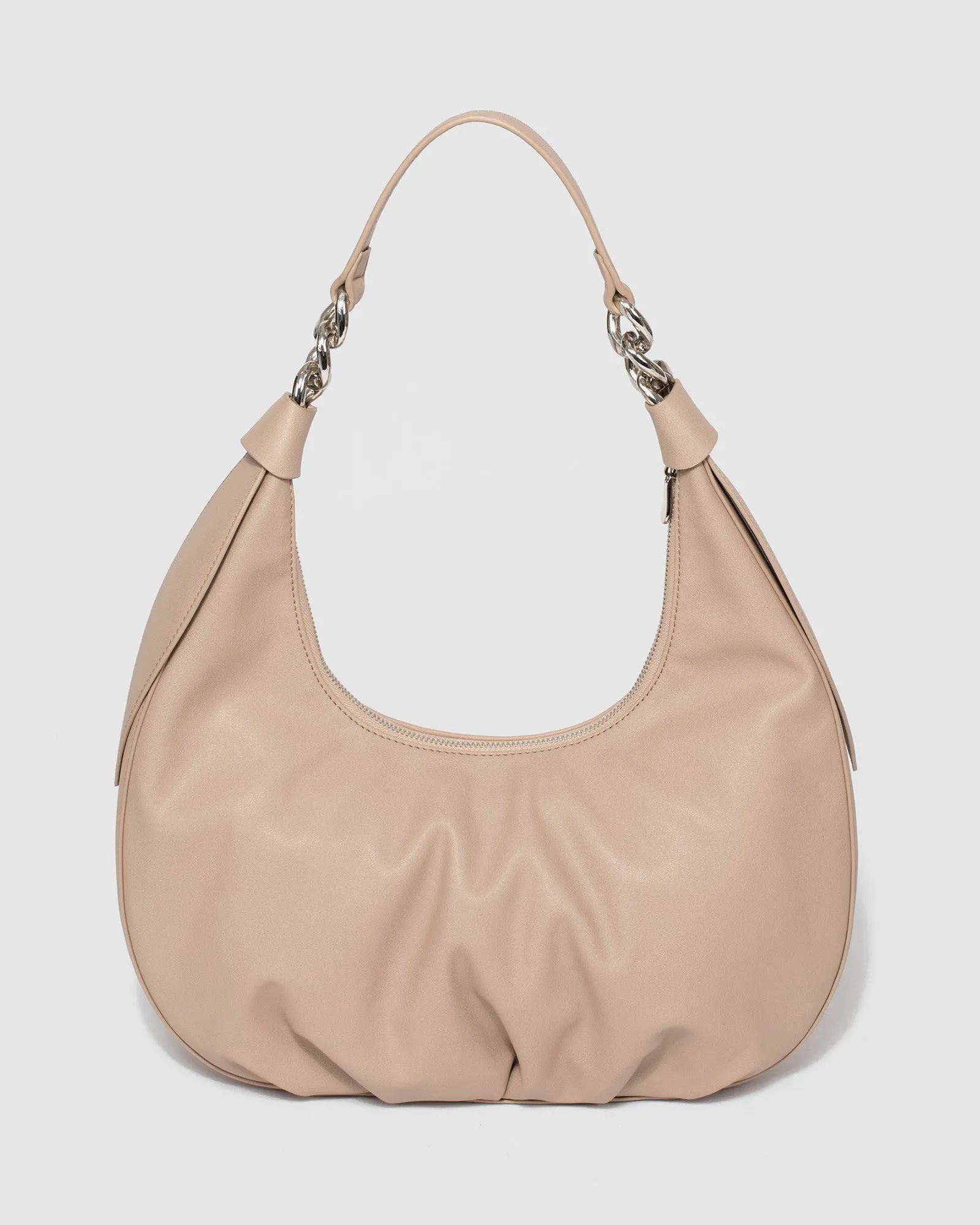 Taupe Becky Large Knot Shoulder Bag