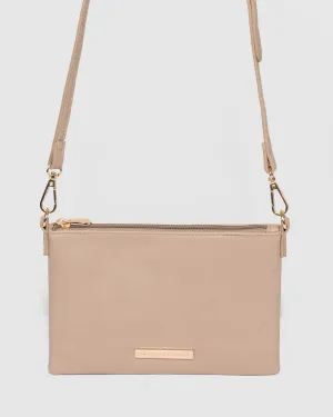 Taupe Peta Crossbody Bag