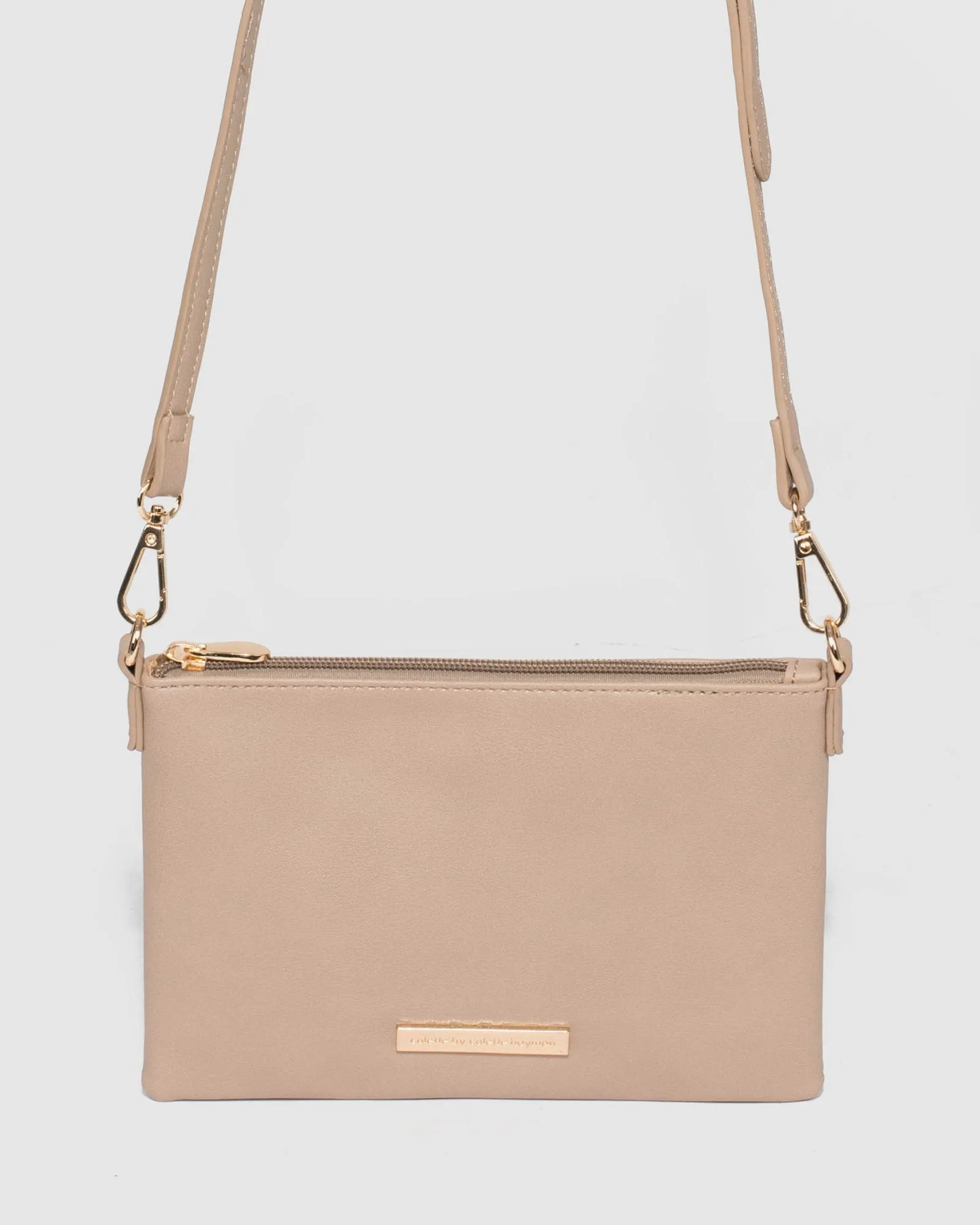 Taupe Peta Crossbody Bag