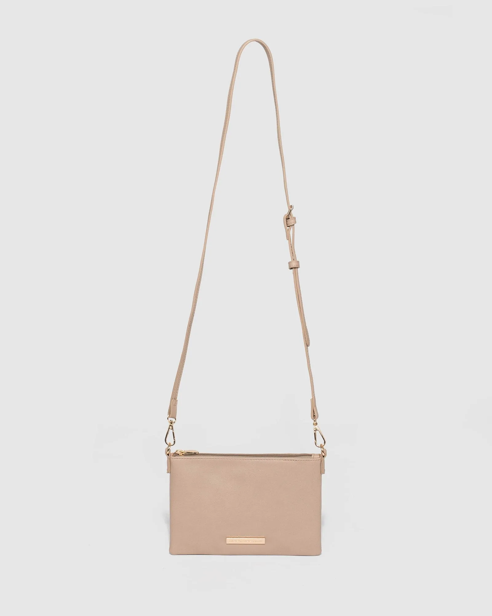 Taupe Peta Crossbody Bag