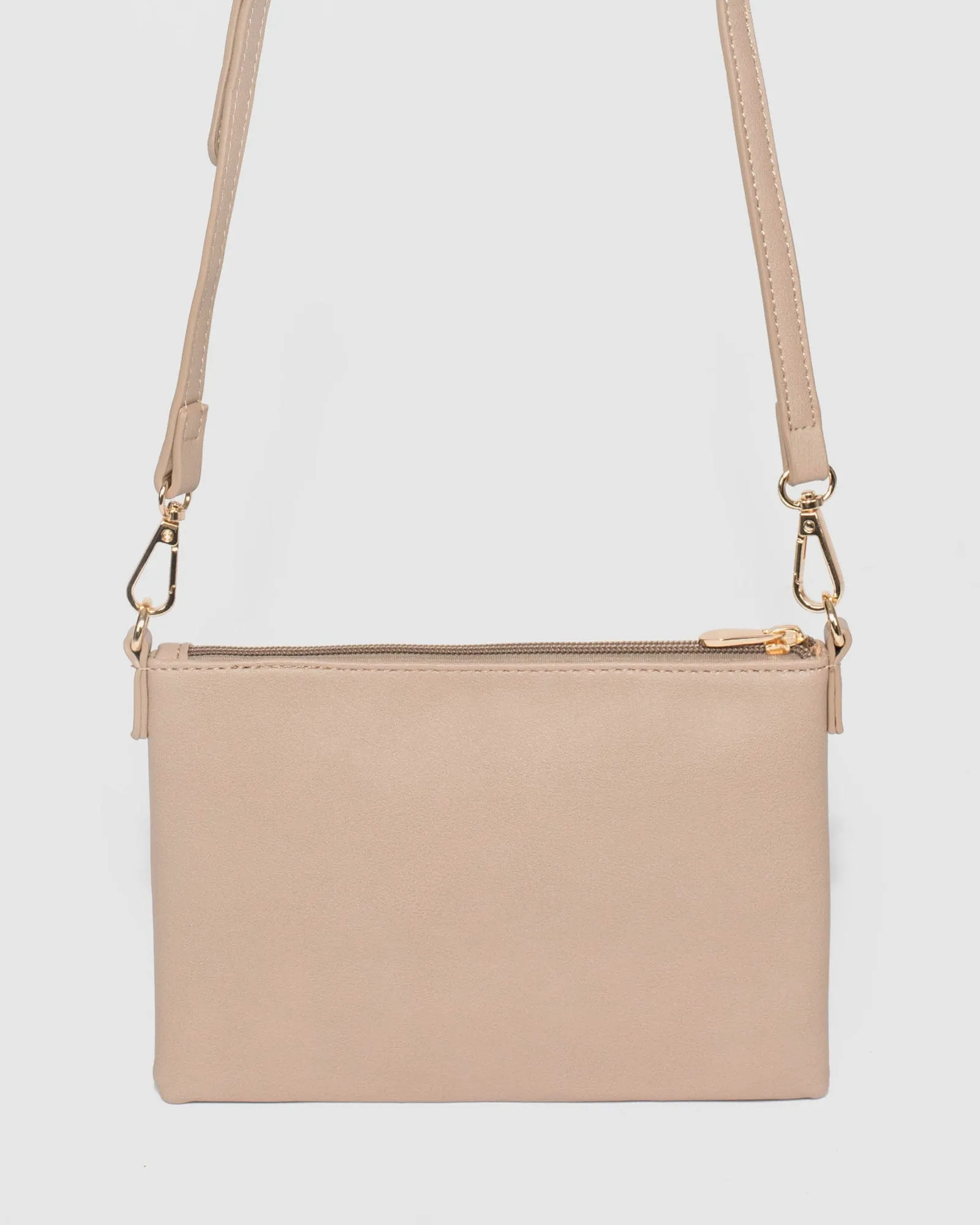 Taupe Peta Crossbody Bag