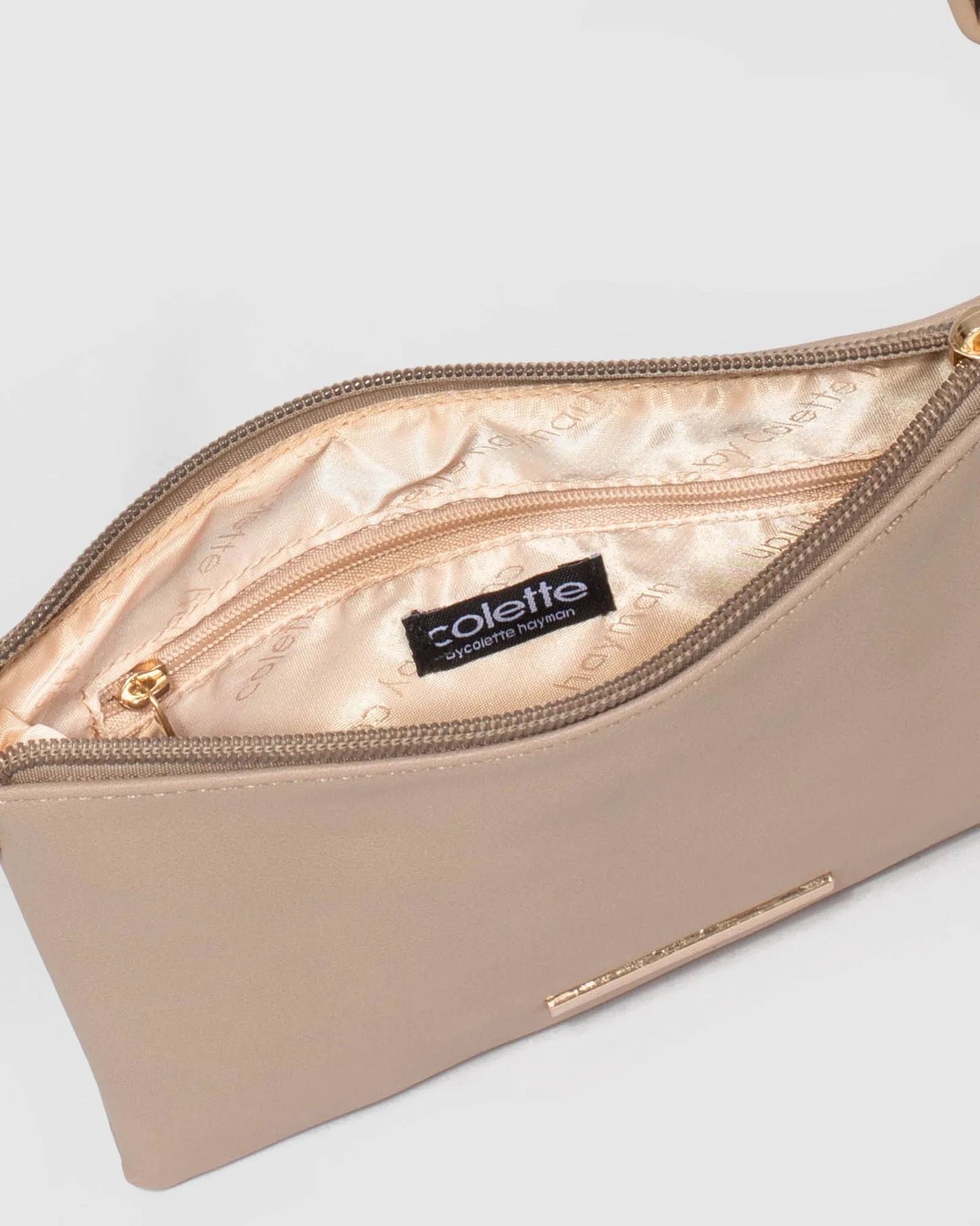 Taupe Peta Crossbody Bag