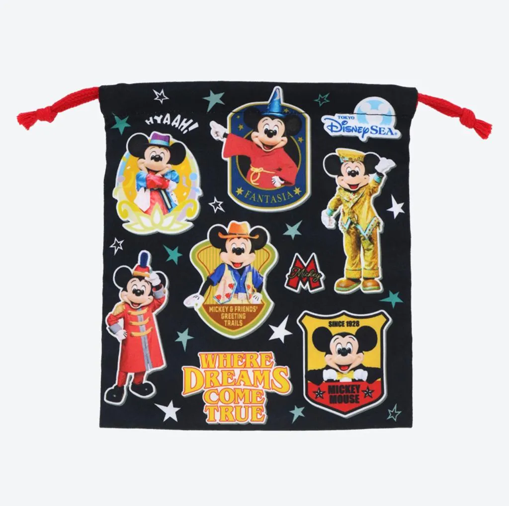 TDR - Mickey Mouse "Where Dreams Come True" Drawstring Bag