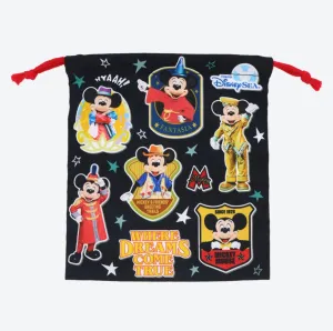 TDR - Mickey Mouse "Where Dreams Come True" Drawstring Bag