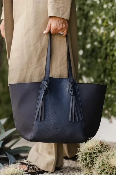 TENERIFFE TOTE BAG SUEDE NAVY