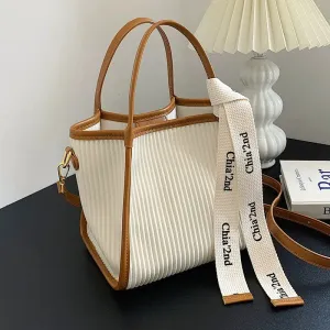 Textured Bucket Shaped Handbag