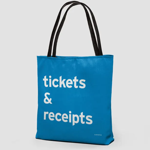 Tickets & Receipts - Tote Bag