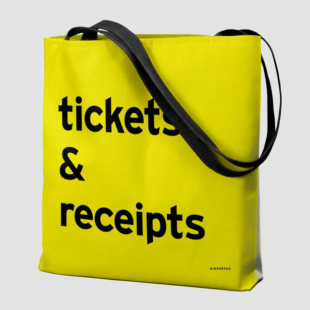 Tickets & Receipts - Tote Bag