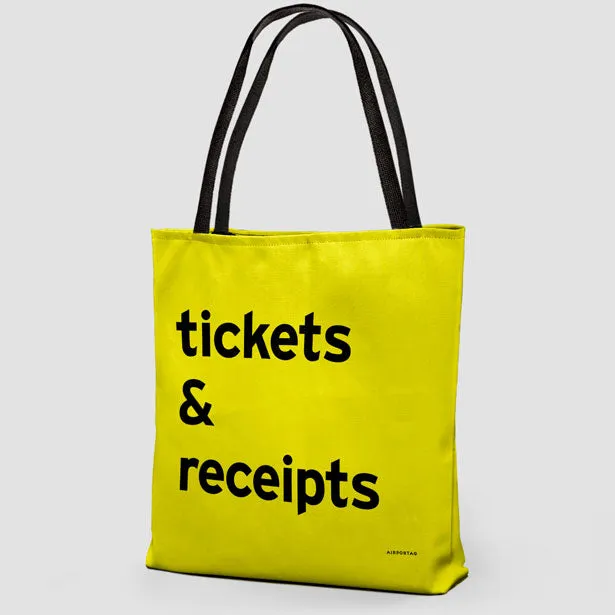 Tickets & Receipts - Tote Bag