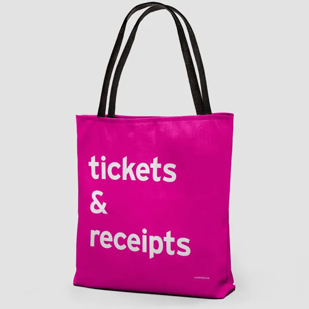 Tickets & Receipts - Tote Bag