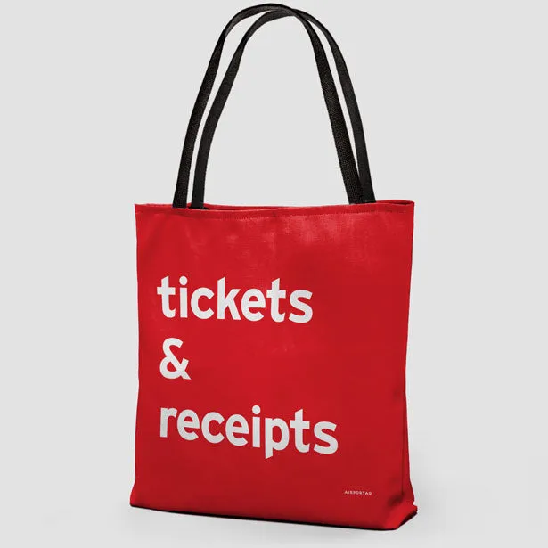 Tickets & Receipts - Tote Bag