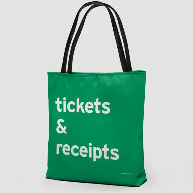 Tickets & Receipts - Tote Bag