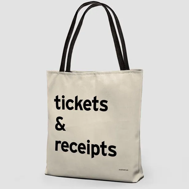 Tickets & Receipts - Tote Bag
