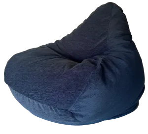 Warwick Pinwale Corduroy Velour Bean Bag In Navy Blue
